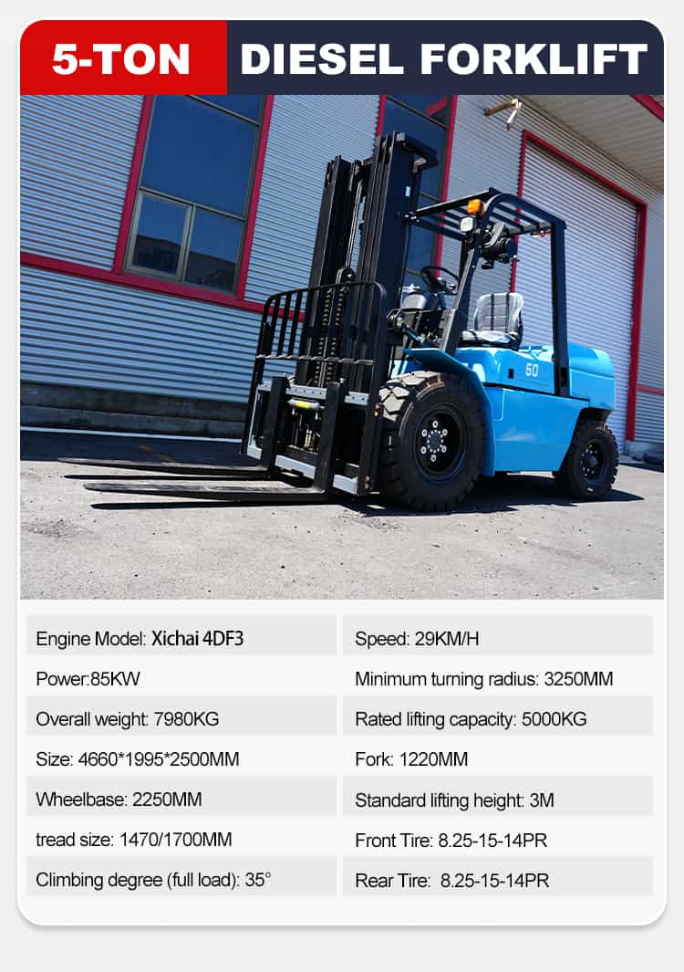 5Ton Internal Combustion Diesel-powered Forklift