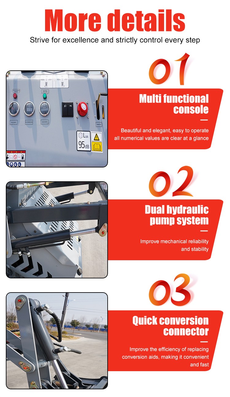 0.96 Ton mini skid steer loader