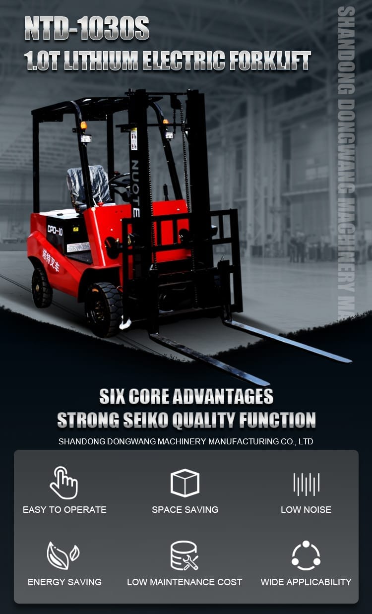 1.0Ton Electric Forklif with Battery