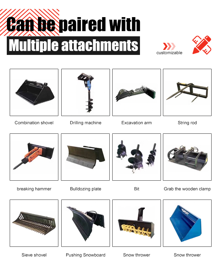 0.96 Ton mini skid steer loader