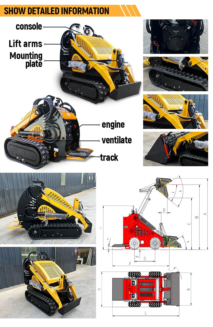 T425-Skid steer loader load capacity 0.96Ton