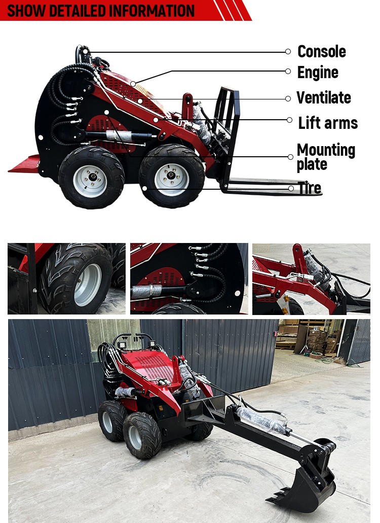 S300-Skid steer loader load capacity 0.96Ton