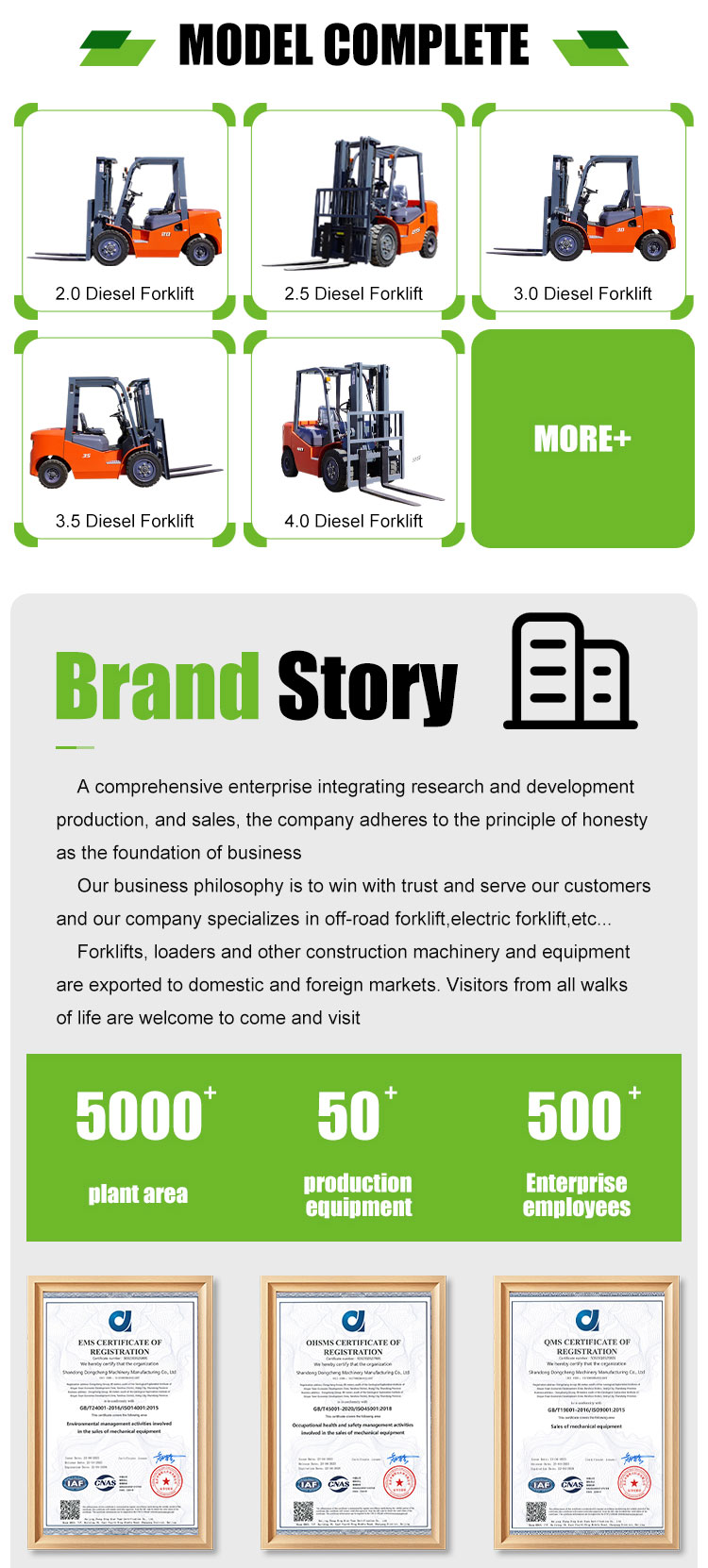 3.5T Diesel Forklift truck for sale