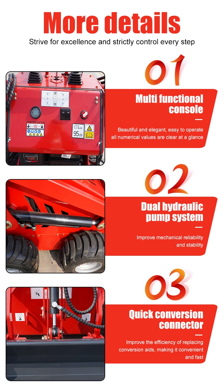 0.88 Ton mini skid steer loader