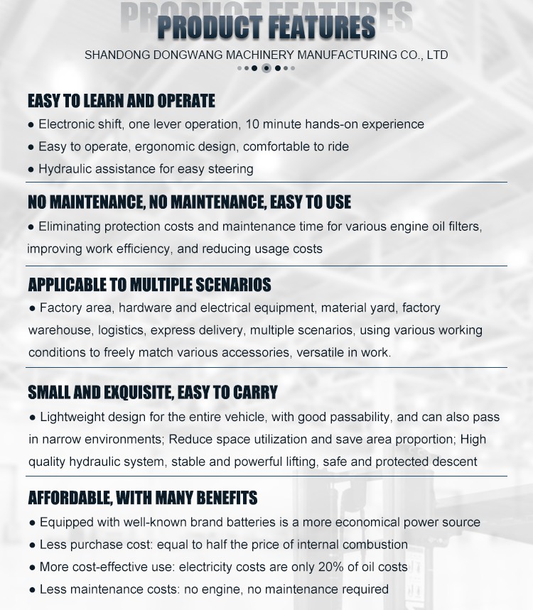 1.5Ton Electric Forklif with Battery