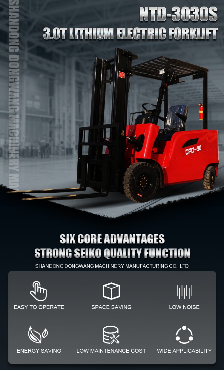 3.0Ton Electric Forklif with Battery