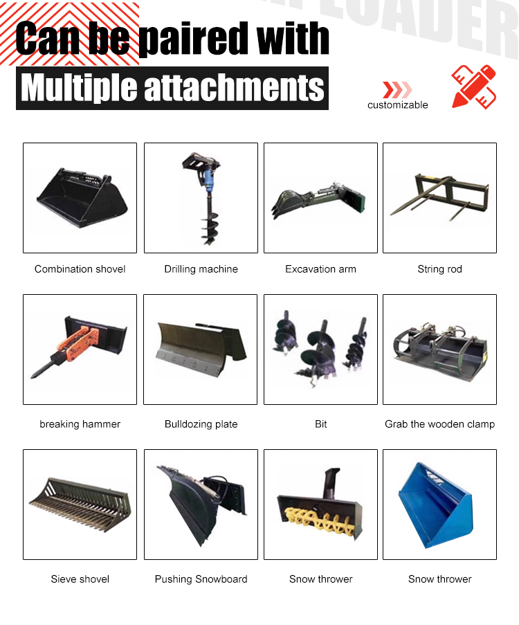 0.88 Ton mini skid steer loader