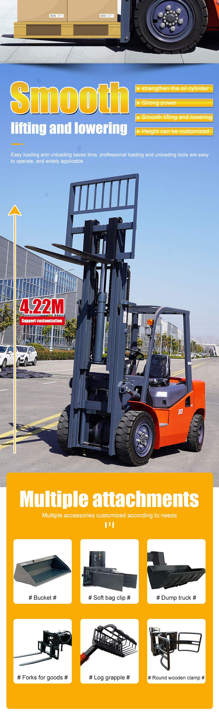 3.0T Diesel Forklift truck for sale