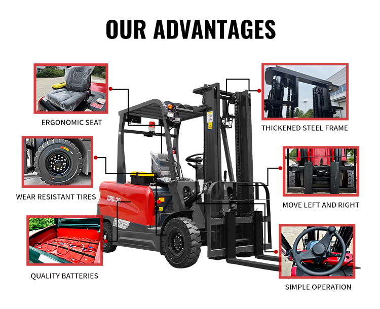 sit down electric forklift 1.0 Ton
