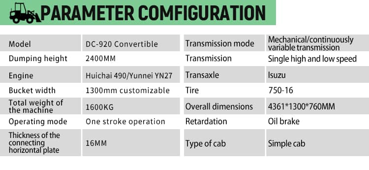 1.6 Ton Four-Wheel-Drive Agricultural Loader Model 920